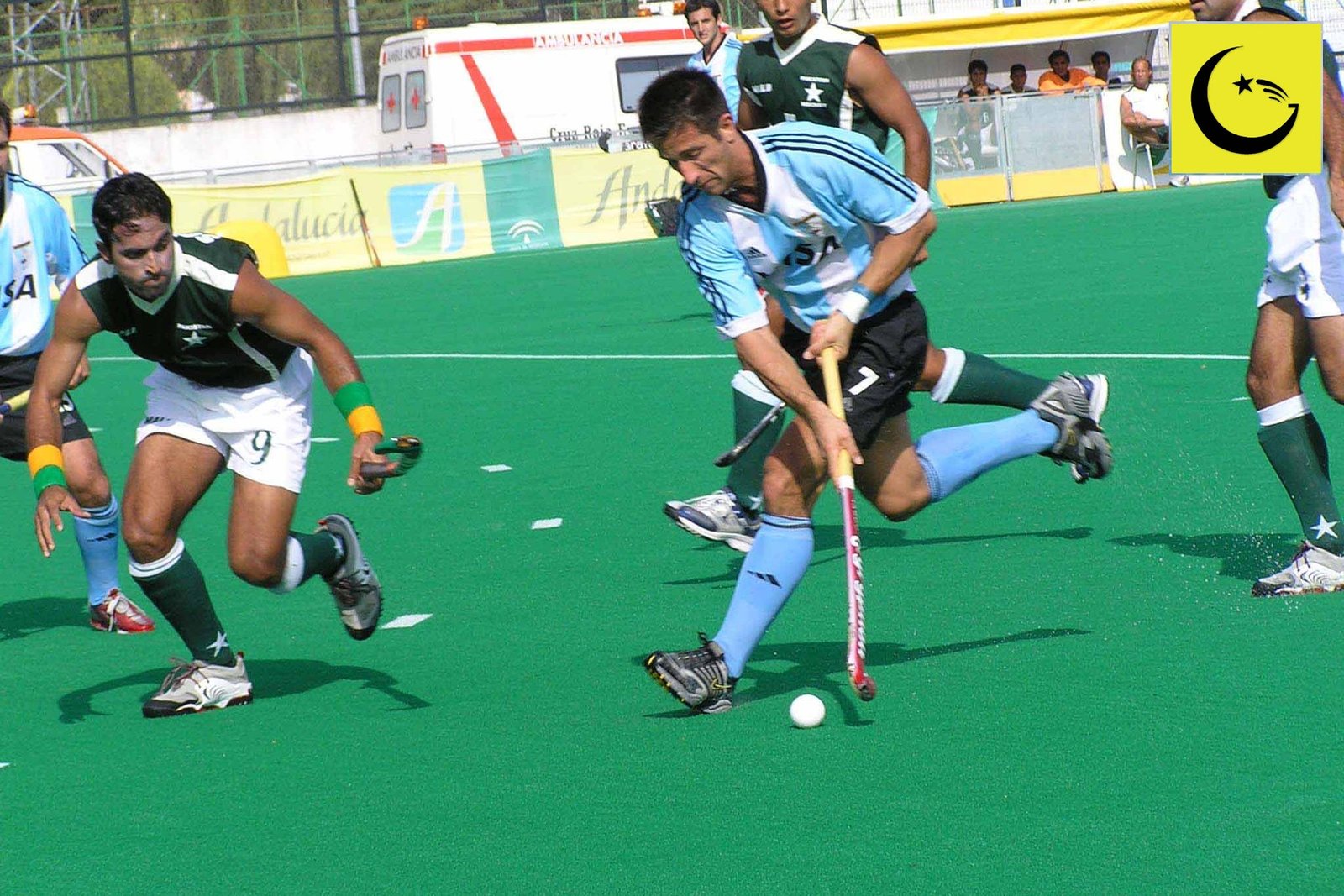 Pakistan Canada Hockey Series 2027: Pakistan players in green in field hockey action, file photo
