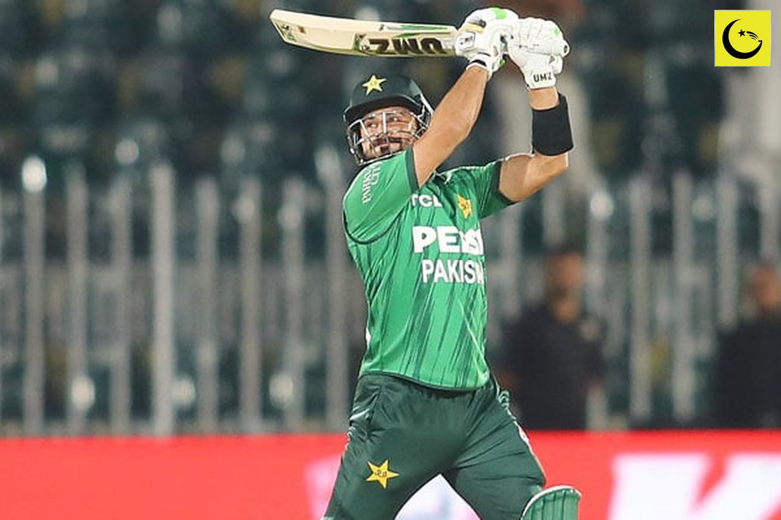 Sahibzada Farhan batting in the Pakistan Sri Lanka T20I series at Rawalpindi