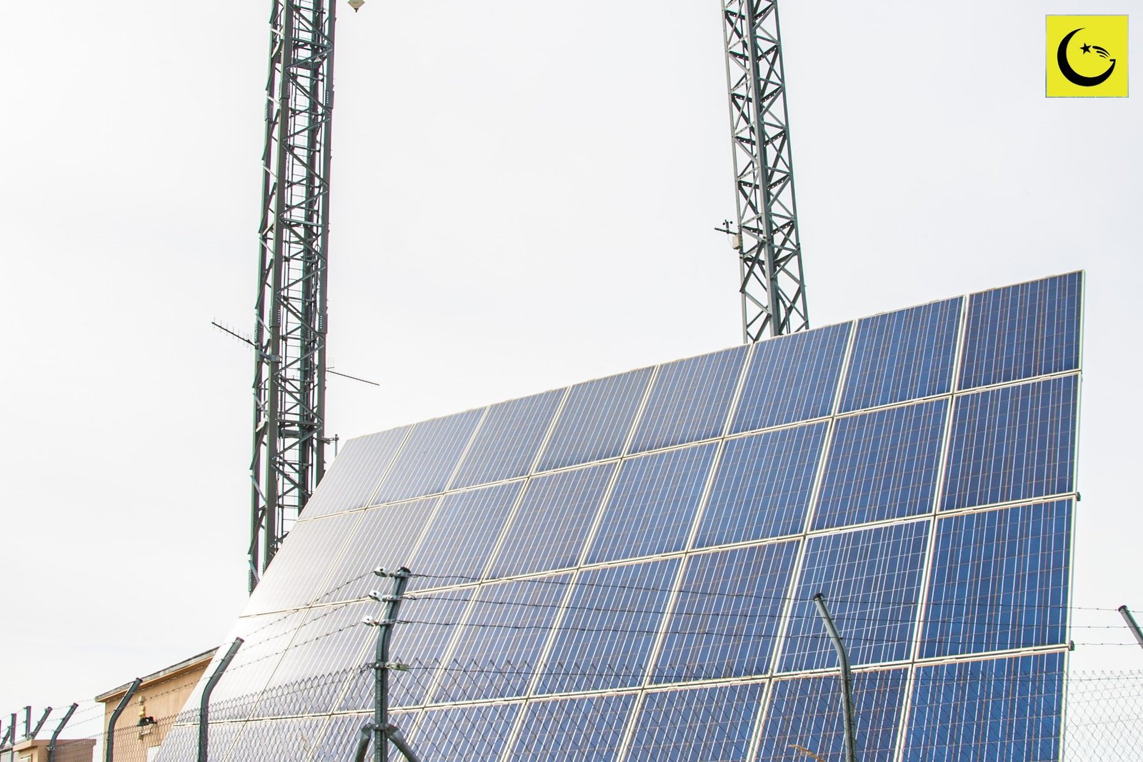 Solar panels on a telecom tower, the kind of project behind the NBP Sustainable Infrastructure Award
