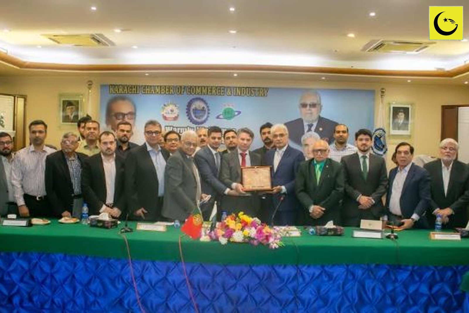 Pakistan Portugal Trade 2026 meeting at the Karachi Chamber of Commerce and Industry with Ambassador Paulo Domingues