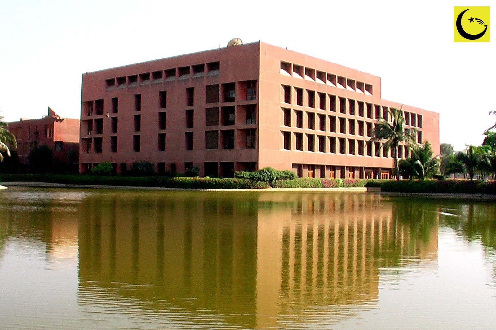 The Aga Khan University campus in Karachi, reflected in its lake, home to the Aga Khan University researchers on the world list