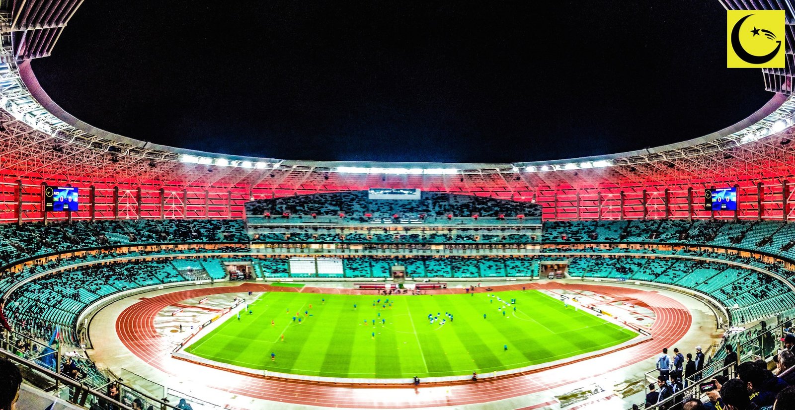 Baku Olympic Stadium in Azerbaijan, host city of the FIFA U15 World Cup and Festival, where the Pakistan U15 football team beat Tonga 6-1