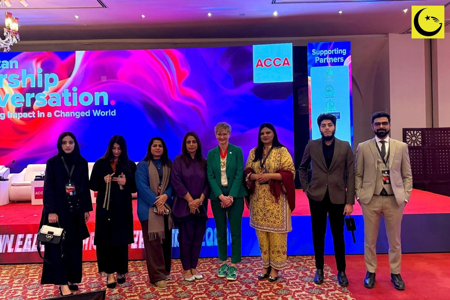 Pakistani students top ACCA exams: students on stage at an ACCA event in Islamabad