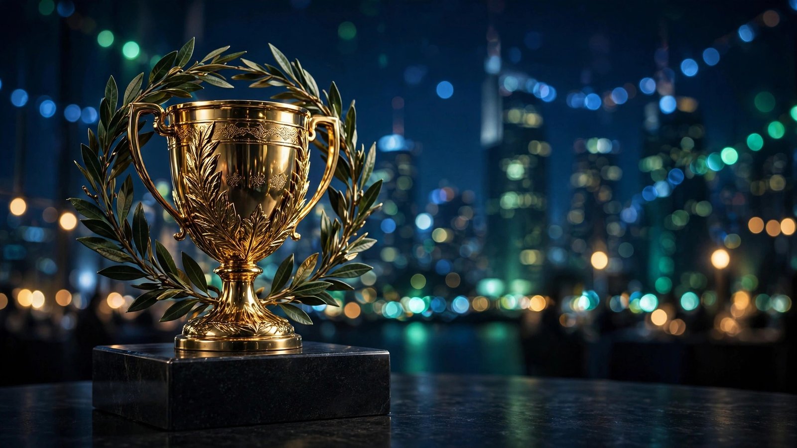 Golden trophy symbolizing Atif Ikram Sheikh's Asia-Pacific Young Entrepreneur Award 2026